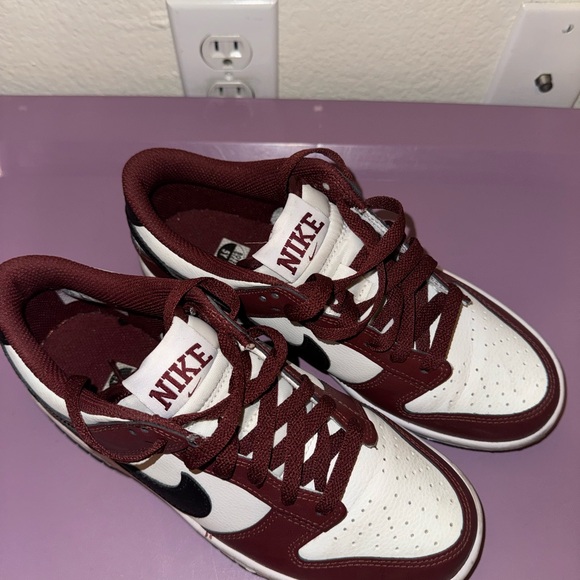 Nike Burgundy and White Dunks - Picture 4 of 6